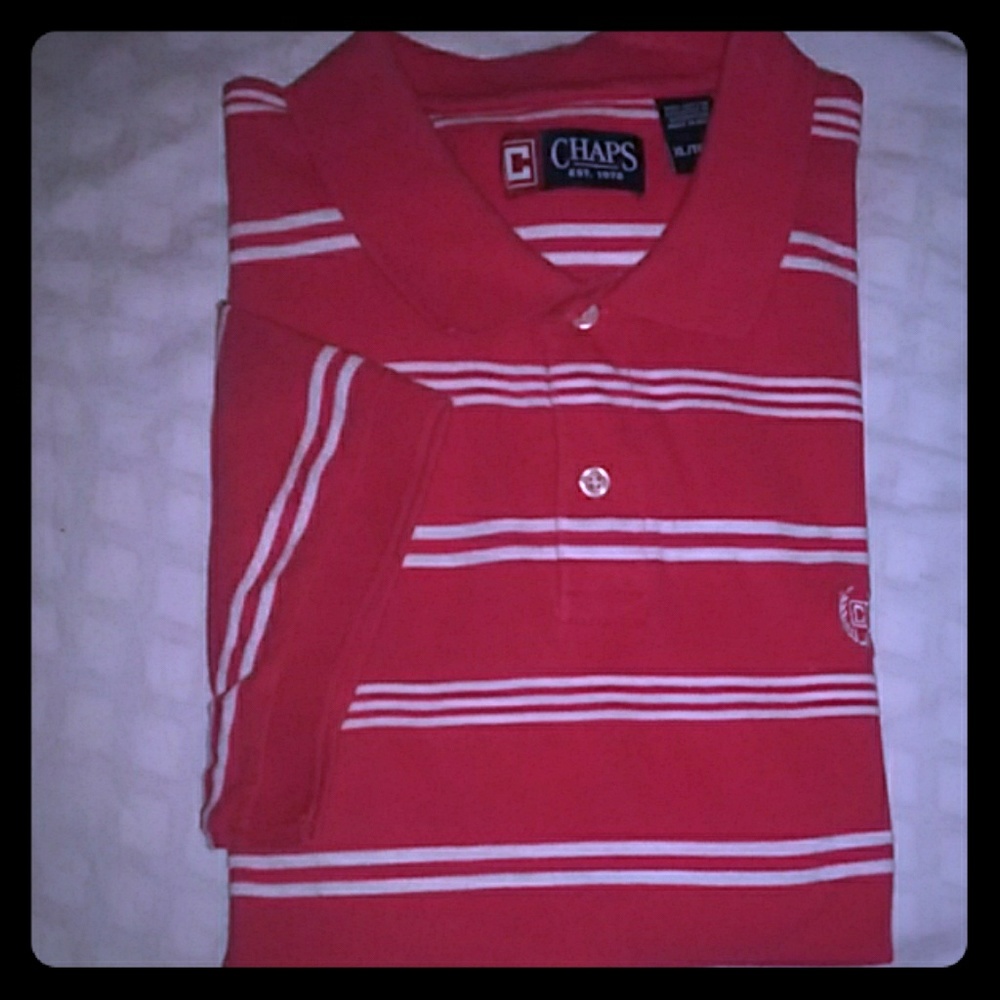 Fuschia golf shirt by Chaps